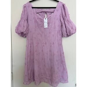 Labelrail x Cheapchicfinds Purple Floral Dress Bow Back Plus Size 16 Cottagecre